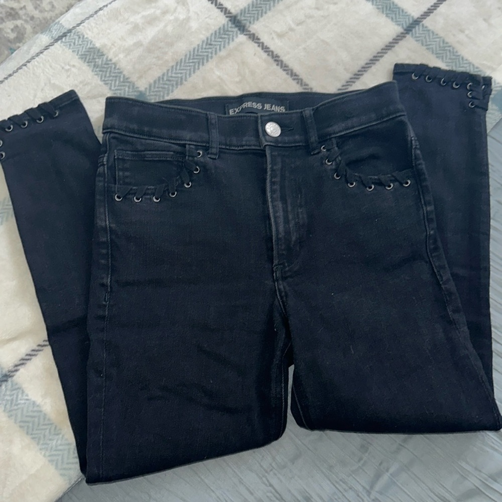 Express Lace Ankle Legging High Rise Jean Size 6s